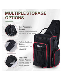 Bolsa de Almacenamiento de Pesca Goture con 3 Cajas 3600 2