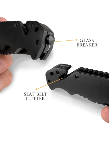 Cuchillo Plegable Krezy Case 18.4 cm Táctico Negro