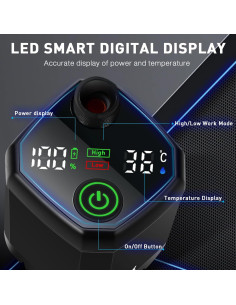 Ducha de Camping Portátil MIAOKE T300 7800mAh con Pantalla Digital 2