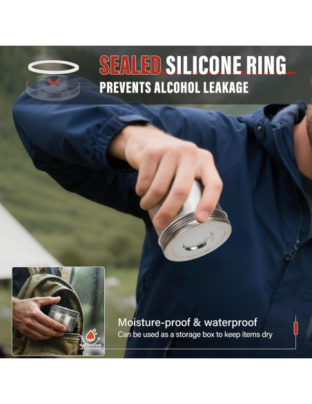 Estufa de Camping Alocs 2250W Acero Inoxidable Plegable