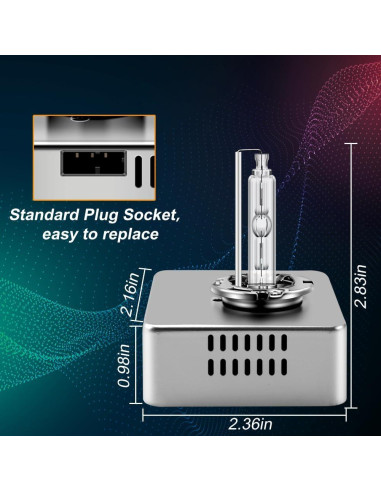 Bombilla Xenón D5S Asasytal 6000K 35W 3500 Lúmenes