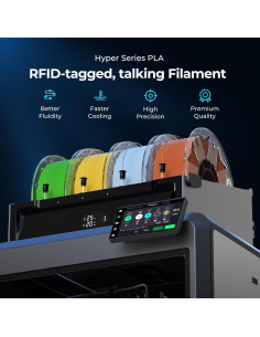 Filamento 3D Hyper PLA Creality 1.75mm Negro 1kg RFID 2