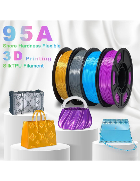 Filamento TPU de Seda YOUSU 1.75mm 95A 4x250g Brillante