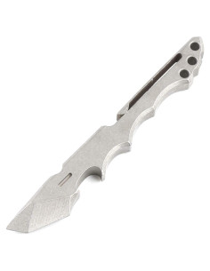 Barra de titanio Fanycs EDC multifuncional con clip gris