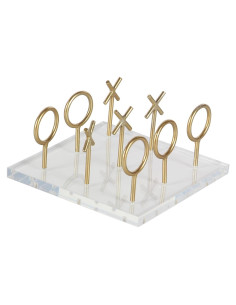 Juego de Tic Tac Toe Dorado CosmoLiving 20 cm x 20 cm