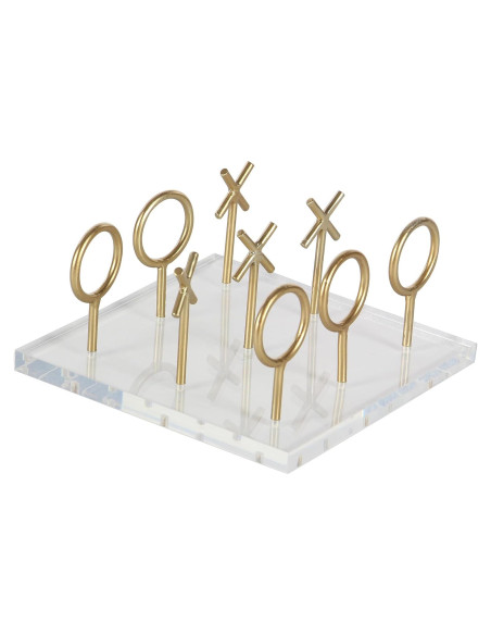 Juego de Tic Tac Toe Dorado CosmoLiving 20 cm x 20 cm