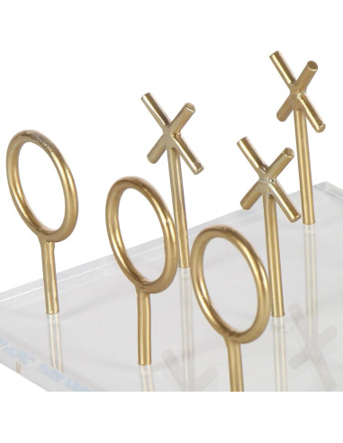 Juego de Tic Tac Toe Dorado CosmoLiving 20 cm x 20 cm