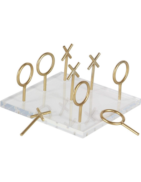 Juego de Tic Tac Toe Dorado CosmoLiving 20 cm x 20 cm