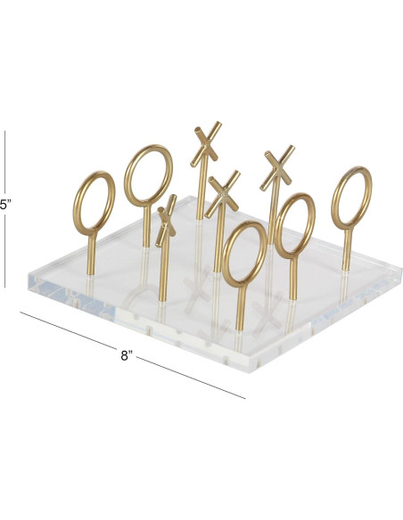 Juego de Tic Tac Toe Dorado CosmoLiving 20 cm x 20 cm