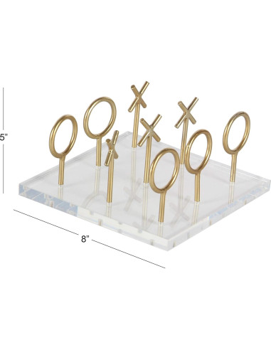 Juego de Tic Tac Toe Dorado CosmoLiving 20 cm x 20 cm