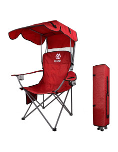 Silla de Camping Elevon Plegable con Dosel Burdeos