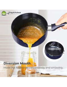 Juego de 6 Ollas y Sartenes Clockitchen Antiadherente Azul 2