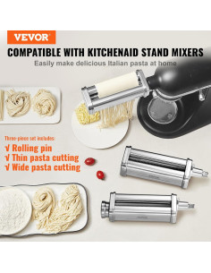 Accesorio de Pasta VEVOR para Batidora KitchenAid 3 Piezas 2
