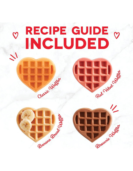 DASH Mini Waffle Maker 6 Corazones 7,62 cm Antiadherente