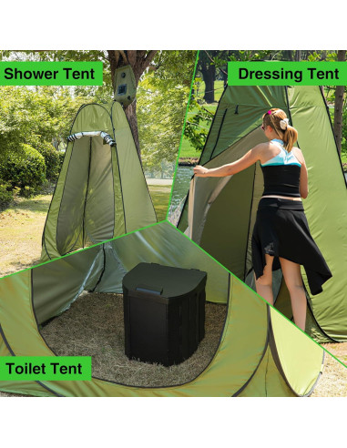 Tienda de Ducha Portátil JEAWIWI 188 cm Camping Playa