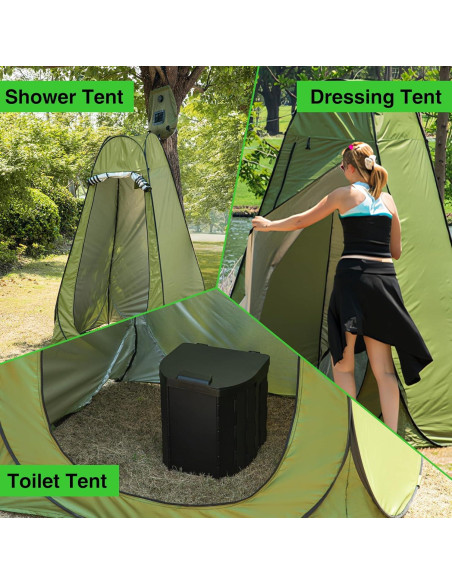 Tienda de Ducha Portátil JEAWIWI 188 cm Camping Playa