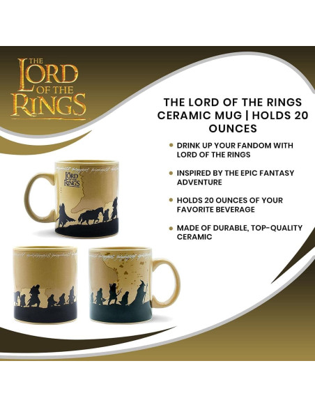 Taza Cerámica El Señor de los Anillos 591 ml Silver Buffalo