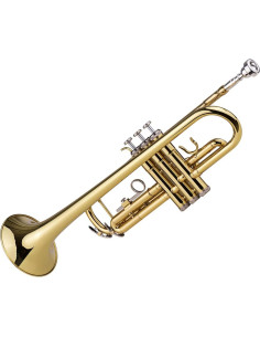 Trompeta Bb Latón NJE1593589103207TI con Boquilla y Guantes 2