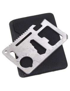 Tarjeta Multifuncional 11 en 1 Heartte para Camping - 5 Piezas