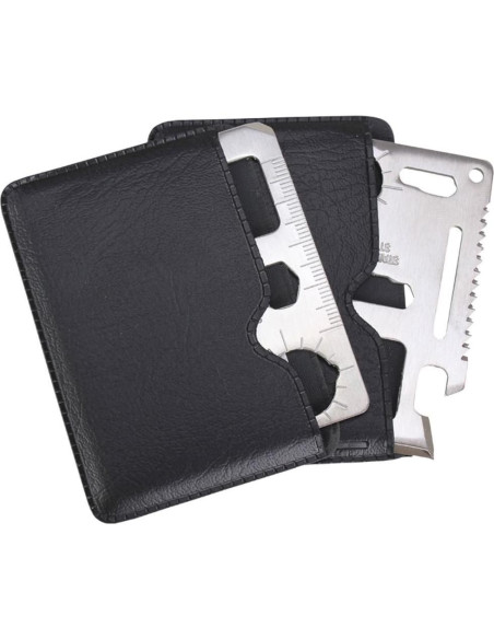 Tarjeta Multifuncional 11 en 1 Heartte para Camping - 5 Piezas