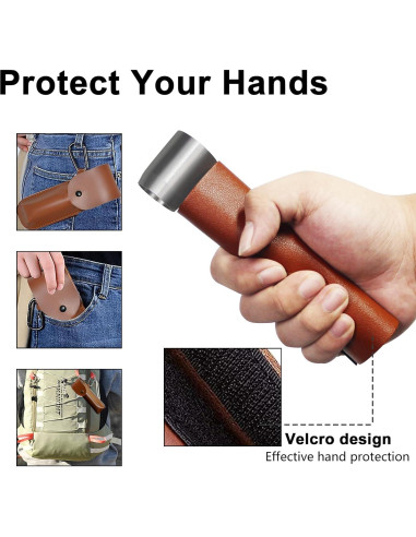 Barrena Manual YEHUARIS para Bushcraft con Funda Gris