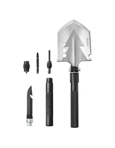 Pala de Supervivencia VEVOR 8 en 1 Plegable Acero Inoxidable