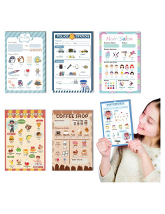 Bloc de Notas de Juego de Imaginación SHIQIKEJIPTY 3 PCs 30 Páginas