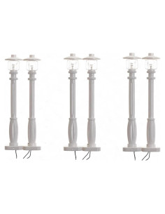 Juego de 6 Postes de Luz LED para Bloques de Construcción