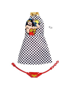 Atuendo Wonder Woman para muñeca Barbie con accesorios