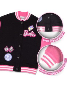 Chaqueta Bomber Barbie Niñas 10-12 Años Forro Polar 2