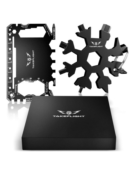 Kit Multitool EDC TF TakeFlight, Tarjeta de Supervivencia