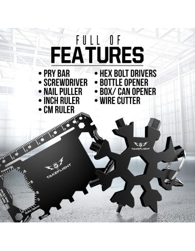 Kit Multitool EDC TF TakeFlight, Tarjeta de Supervivencia