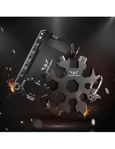 Kit Multitool EDC TF TakeFlight, Tarjeta de Supervivencia