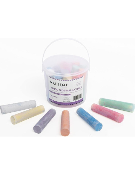 Tiza de Acera Jumbo MAHITOI Multicolor Lavable 20 Piezas