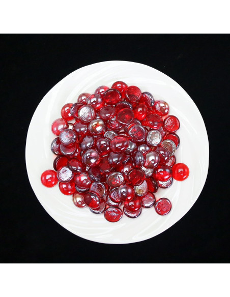 Perlas de Vidrio Rojo Ausluru 2,27 kg para Decoración
