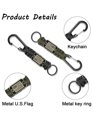 6 Cuerdas de Paracord SVICCOOKQ con Bandera Americana 230g