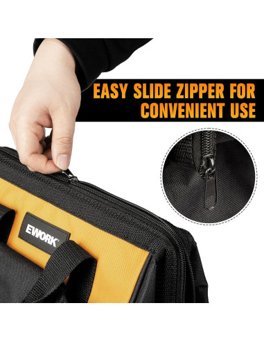 Bolsa de herramientas EWORK EK-12BAG 33x17x22cm 3 bolsillos