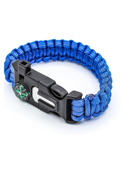 Pulsera de Supervivencia Táctica - Mini Brújula y Silbato