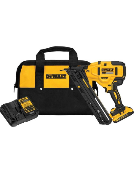 Clavadora de Acabado DEWALT 20V Angulada 15GA Batería