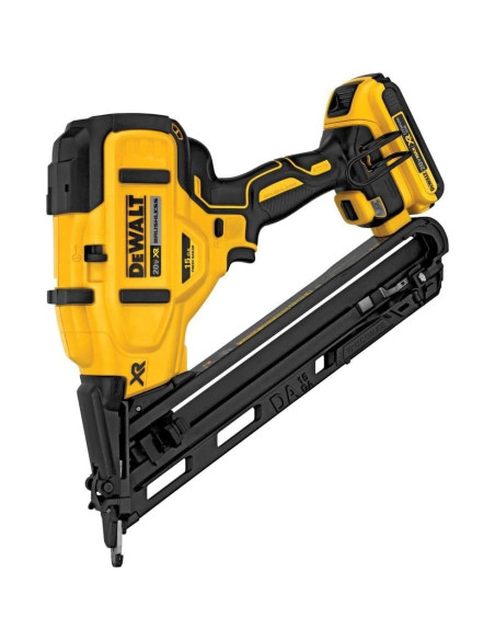Clavadora de Acabado DEWALT 20V Angulada 15GA Batería
