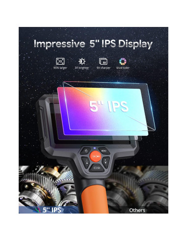 Borescope DEPSTECH DS580, Cámara Inspección 5" HD 1080P