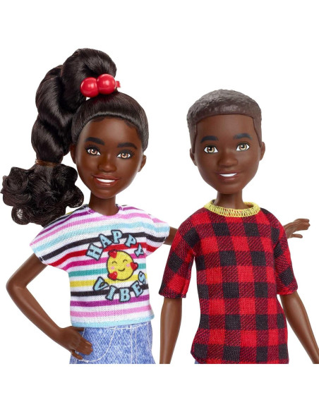 Barbie Dos en Dos - Muñecas Gemelos Jackson y Jayla con Cachorros y Accesorios