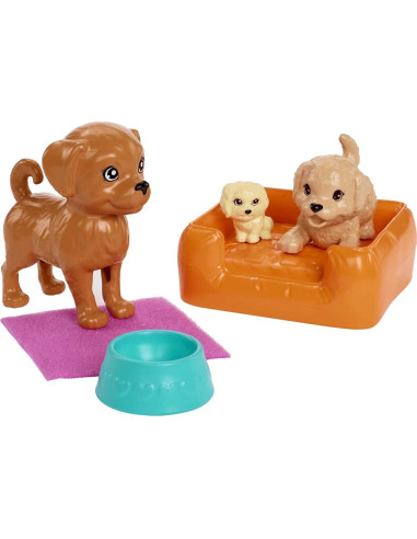 Barbie Dos en Dos - Muñecas Gemelos Jackson y Jayla con Cachorros y Accesorios