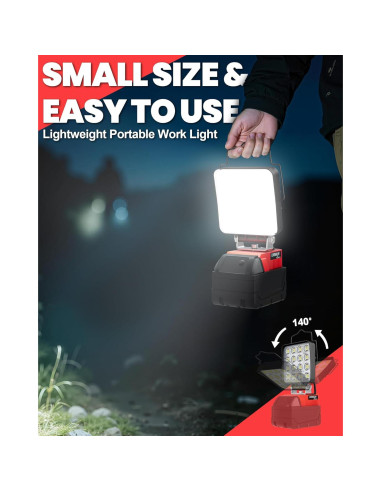 Luz de Trabajo LED Portátil LIVOWALNY 70W 7000LM USB