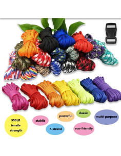 Kit de pulseras de paracord Vankcp 56 piezas 28 colores 3m 2
