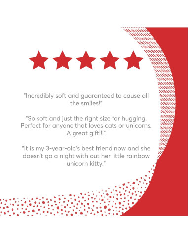 Peluche Caticorn GUND 22.86 cm Suave y Colorido para Niños