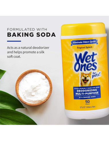Toallitas Desodorantes Wet Ones para Perros 50 Unidades