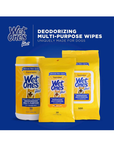 Toallitas Desodorantes Wet Ones para Perros 50 Unidades