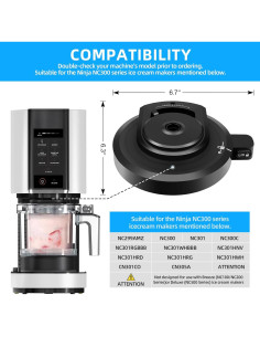 Tapa de Tazón Exterior Kitchests para Ninja CREAMi 0.22 kg 2