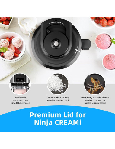 Tapa de Tazón Exterior Kitchests para Ninja CREAMi 0.22 kg
